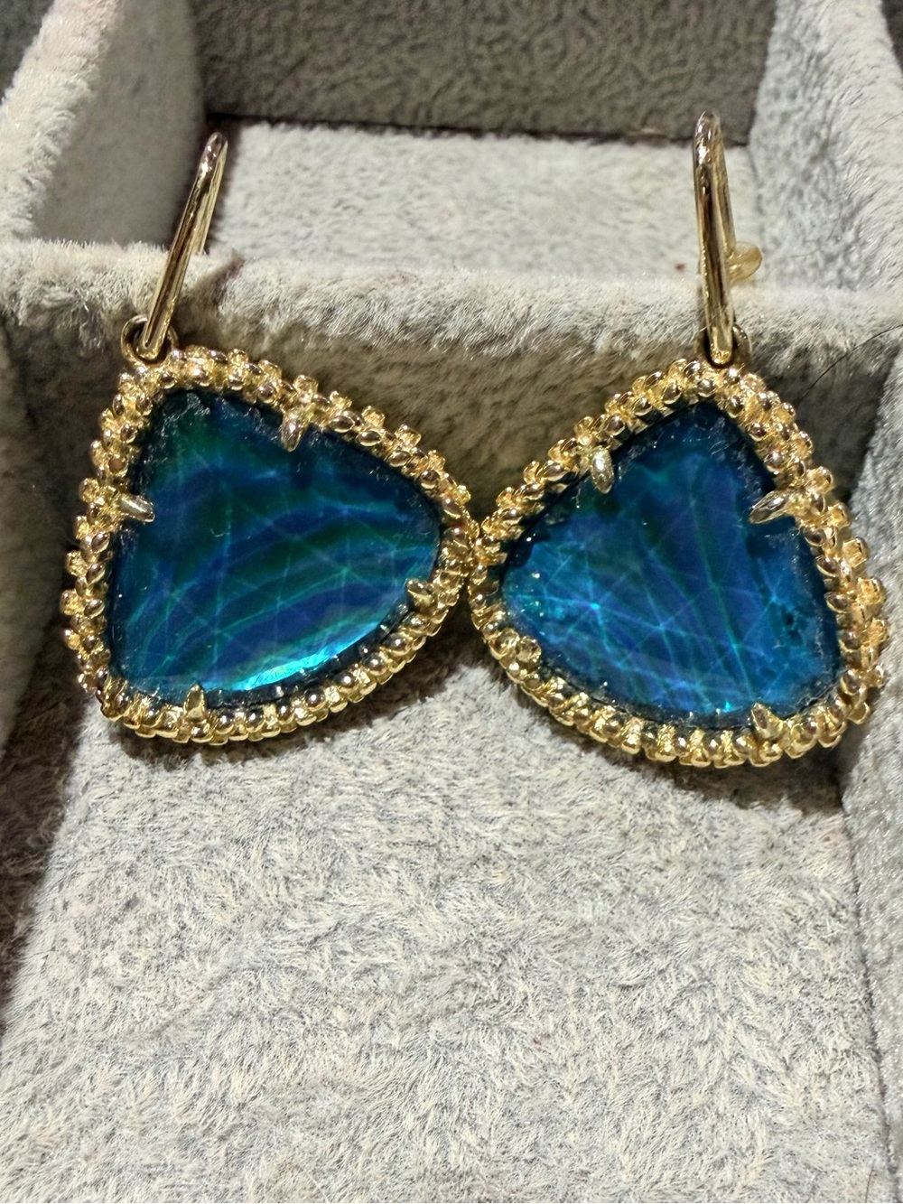 Kendra Scott Framed Kendall Large Drop Earrings in Teal Abalone